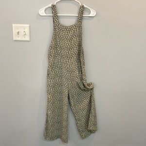 Topshop Daisy Print Cropped Wide Leg Jumpsuit Size 2 Floral Square Neck Overalls